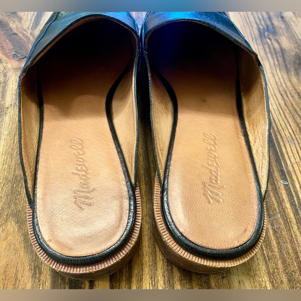 Madewell Womens The Frances Skimmer Mules Leather Black Retail $130 sz 7.5 - Picture 6 of 8